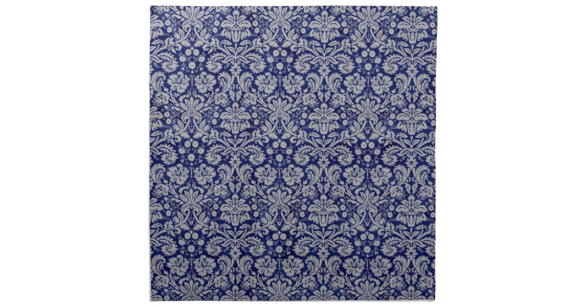 Navy Blue Damask Napkin Zazzle