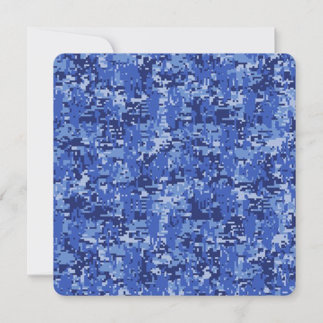 Navy Blue Digital Camo Camouflage Texture (Front)