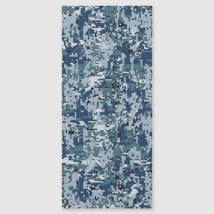Navy Blue Digital Pixels Camouflage Decor