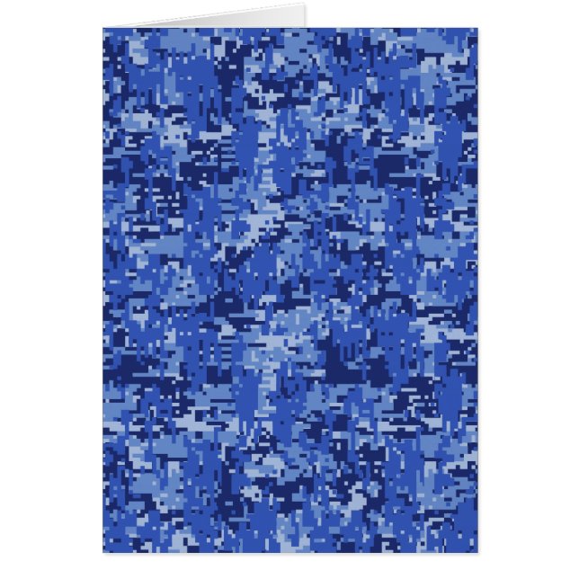 Navy Blue Digital Pixels Camouflage Texture Decor (Front)