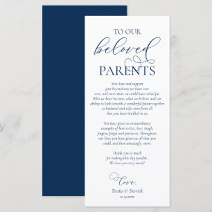 Navy Blue, Dinner Place Setting Thank You Card