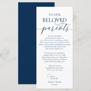 Navy Blue, Dinner Place Setting Thank You Card