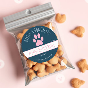 Navy Blue   Dog Treat Business Labels
