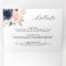 Navy Blue Dusty Blush Pink Floral Wedding  Tri-Fol
