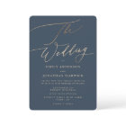 Navy Blue Elegant Gold The Wedding