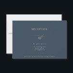 Navy Blue Elegant Gold The Wedding Reception Invitation<br><div class="desc">*NOT REAL FOIL* ***this design is part of a matching collection*** _______________________ this design template is fully editable / customisable by you the customer - click personalise further button if you wish to move, add, delete, or make significant changes to the design _______________________ *if you have any DESIGN questions or...</div>