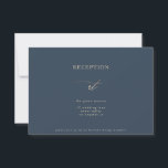 Navy Blue Elegant Gold The Wedding Reception Invitation<br><div class="desc">*NOT REAL FOIL* ***this design is part of a matching collection*** _______________________ this design template is fully editable / customisable by you the customer - click personalise further button if you wish to move, add, delete, or make significant changes to the design _______________________ *if you have any DESIGN questions or...</div>