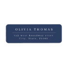 Navy Blue Elegant minimalist return address