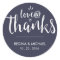 Navy Blue Elegant Script Wedding Thank You Sticker