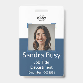 Navy Blue | Employee Photo ID Company Badge