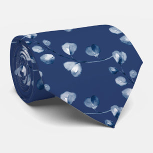 Navy Blue Eucalyptus Wedding Navy Blue Neck Tie