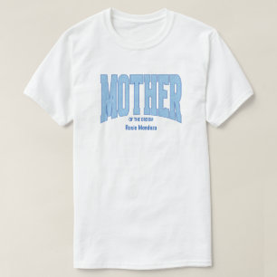 Navy + Blue Faux Glitter MOTHER OF THE GROOM T-Shirt
