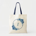 Navy blue floral boho personalzied gift tote bag<br><div class="desc">Navy blue floral boho personalzied gift tote bag. Violet Print ©</div>