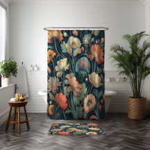 Navy blue floral
