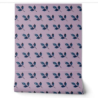Navy Blue Floral Watecolor Pattern