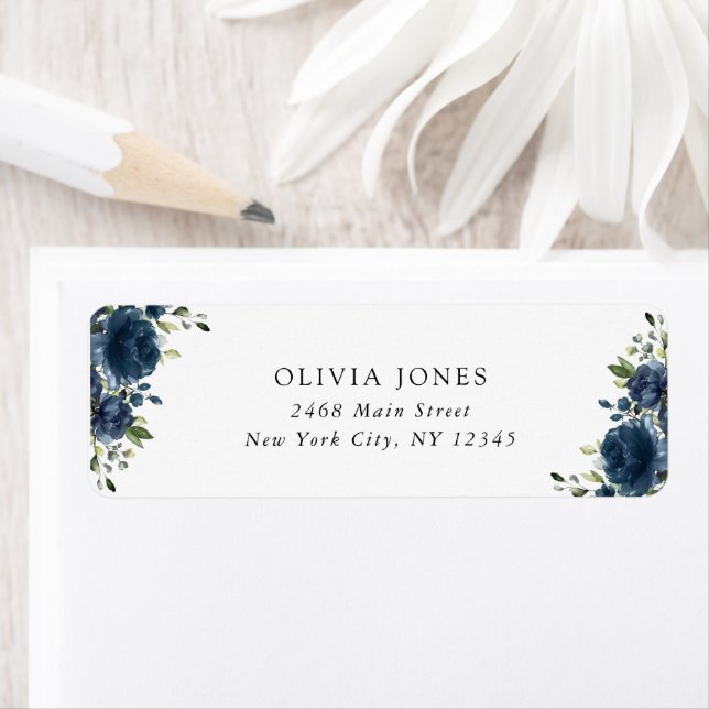 Navy Blue Flowers, Greenery, Boho, Bridal Shower (Insitu)