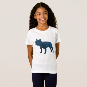 Navy Blue French Bulldog aka Frenchie Silhouette T-Shirt