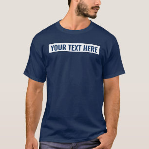 Navy Blue Front Template Add Your Text Men's Basic T-Shirt