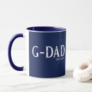 Navy Blue G-Dad Year Established Mug