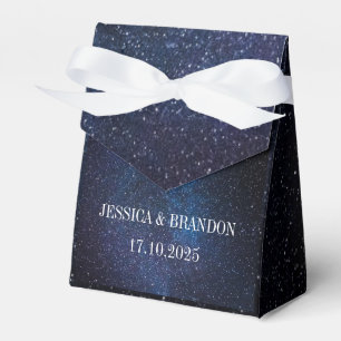 Navy Blue Galaxy Starry Night Stars Modern Favour  Favour Box