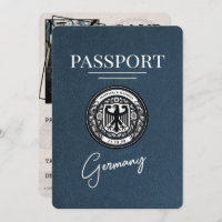 Navy Blue Germany Passport Save The Date