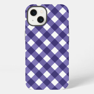 Navy blue gingham Case-Mate iPhone case