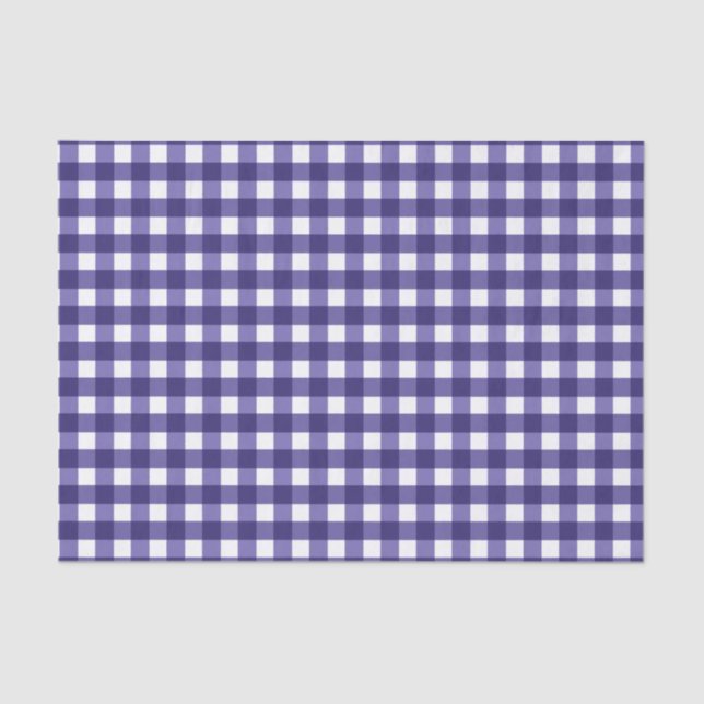 Navy blue gingham tissue paper (Front)