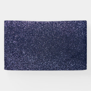 Navy blue glitter banner