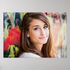 Navy Blue Gold Arch Multiple Photos Graduation