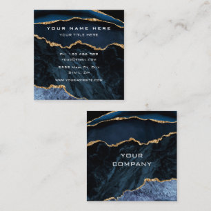 Navy Blue Gold Business Card Design Your Own