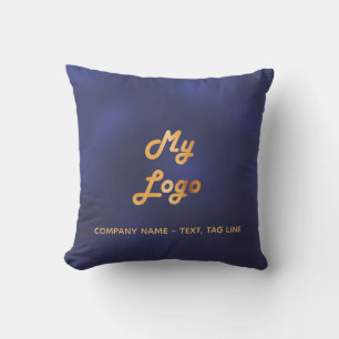 Navy blue gold business logo elegant pool cushion