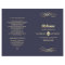 Navy Blue | Gold Elegant Folded Wedding Program