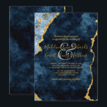 Navy Blue Gold Foil Agate Gilt Wedding Invitations<br><div class="desc">Navy Blue & Gold Foil Watercolor Marble Agate Gilded Geode Design,  with Modern and Script fonts. Trendy and Chic Wedding invitations! ~ Check my shop to see the entire wedding suite for this design!</div>