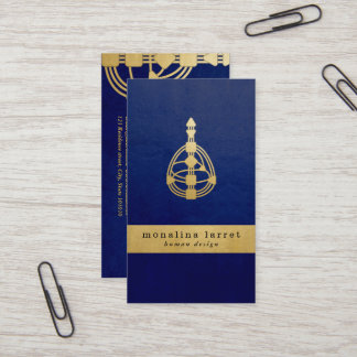 Navy Blue | Gold Human Design Body Graph Business Card