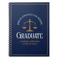 Navy Blue Gold Law School Personalised Graduation