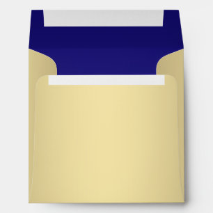 Navy Blue Gold Linen Envelopes