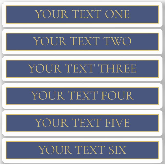 Navy Blue & Gold Name Surname or Business  (Front)