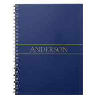 Navy Blue & Gold Name Surname or Business