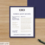 Navy Blue Gold Promotional Flyer with Logo<br><div class="desc">A simple custom navy blue and gold business flyer template in a modern minimalist style that can be easily updated with your company logo,  contact details,  and custom flyer text. Ideal for marketing products,  services,  promotions,  event pricing,  and more. Perfect for business professionals looking to enhance their brand presence.</div>
