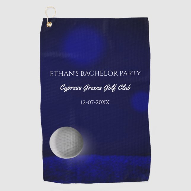 Navy Blue Golf Ball – Golf Course Bachelor Party F Towel (Front)