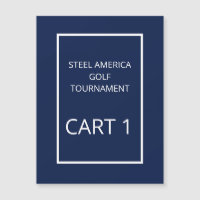 Navy Blue Golf Cart Tournament Magnet