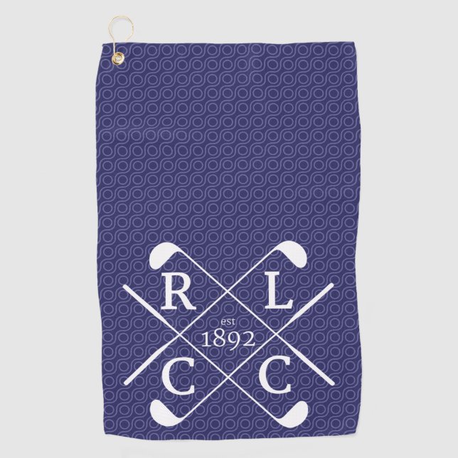 Navy Blue Golf Towel - Argyle Golf Logo (Front)