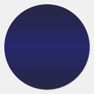 Navy Blue Gradient Blank Classic Round Sticker