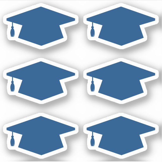Navy Blue Graduation Hat Grad Cap Envelope Sealing (Front)