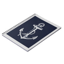 Navy Blue & Grey Anchor