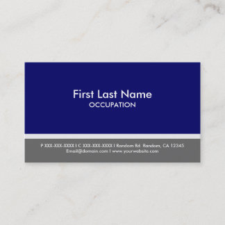 Navy blue grey stripe custom business cards