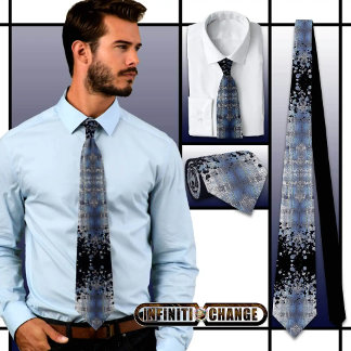 Navy Blue Grunge Denim Texture | Tie