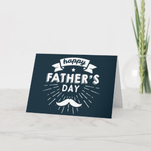 Navy Blue Happy Fathers Day Card