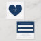 Navy Blue Heart Minimalist Share the Love Business