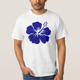 Navy blue hibiscus T-Shirt